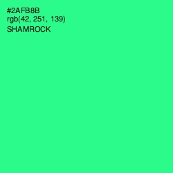 #2AFB8B - Shamrock Color Image