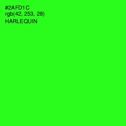 #2AFD1C - Harlequin Color Image