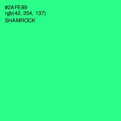 #2AFE89 - Shamrock Color Image