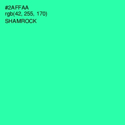 #2AFFAA - Shamrock Color Image