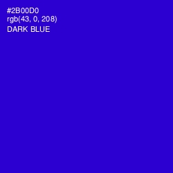 #2B00D0 - Dark Blue Color Image