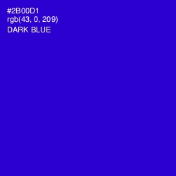 #2B00D1 - Dark Blue Color Image