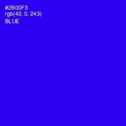 #2B00F3 - Blue Color Image