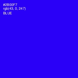 #2B00F7 - Blue Color Image