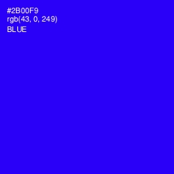 #2B00F9 - Blue Color Image