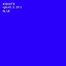 #2B00FB - Blue Color Image