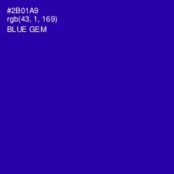 #2B01A9 - Blue Gem Color Image