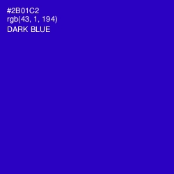 #2B01C2 - Dark Blue Color Image