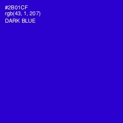 #2B01CF - Dark Blue Color Image