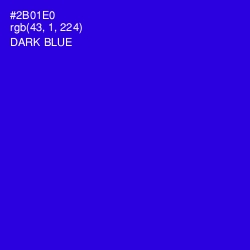 #2B01E0 - Dark Blue Color Image