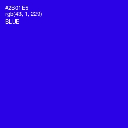 #2B01E5 - Blue Color Image