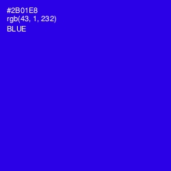 #2B01E8 - Blue Color Image