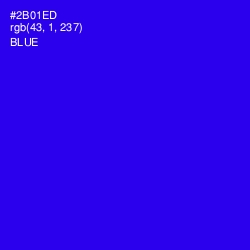 #2B01ED - Blue Color Image