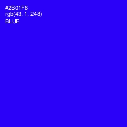 #2B01F8 - Blue Color Image