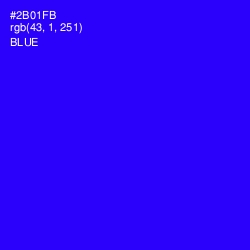 #2B01FB - Blue Color Image