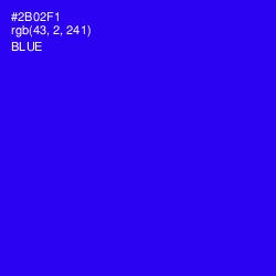 #2B02F1 - Blue Color Image