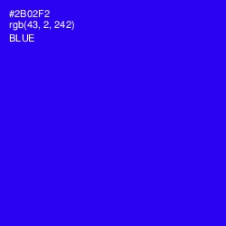 #2B02F2 - Blue Color Image