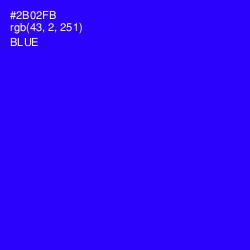 #2B02FB - Blue Color Image