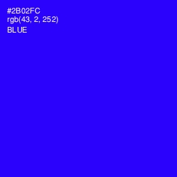 #2B02FC - Blue Color Image