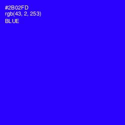#2B02FD - Blue Color Image