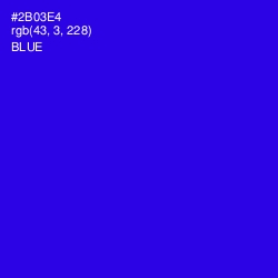 #2B03E4 - Blue Color Image