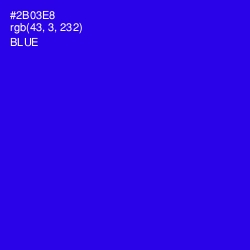 #2B03E8 - Blue Color Image