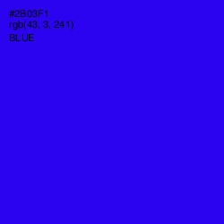 #2B03F1 - Blue Color Image