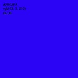 #2B03F5 - Blue Color Image