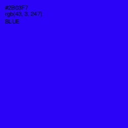 #2B03F7 - Blue Color Image