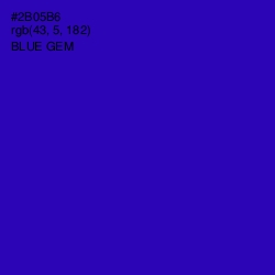 #2B05B6 - Blue Gem Color Image