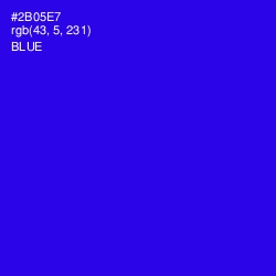 #2B05E7 - Blue Color Image