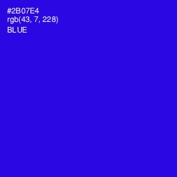 #2B07E4 - Blue Color Image