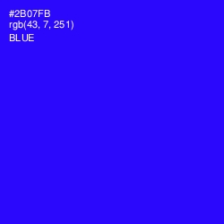 #2B07FB - Blue Color Image