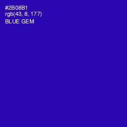 #2B08B1 - Blue Gem Color Image