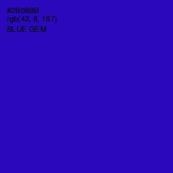 #2B08BB - Blue Gem Color Image