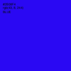 #2B08F4 - Blue Color Image