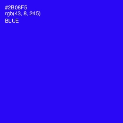 #2B08F5 - Blue Color Image