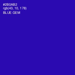 #2B0AB2 - Blue Gem Color Image