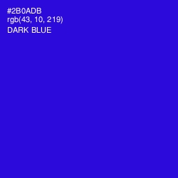 #2B0ADB - Dark Blue Color Image