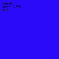 #2B0AFA - Blue Color Image