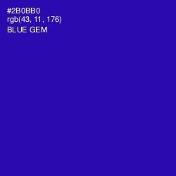 #2B0BB0 - Blue Gem Color Image