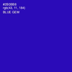 #2B0BB8 - Blue Gem Color Image