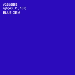 #2B0BBB - Blue Gem Color Image