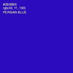 #2B0BBE - Persian Blue Color Image