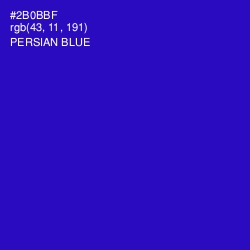 #2B0BBF - Persian Blue Color Image