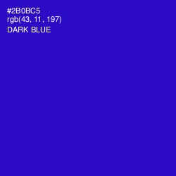 #2B0BC5 - Dark Blue Color Image