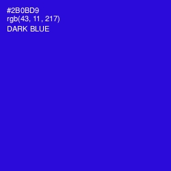 #2B0BD9 - Dark Blue Color Image