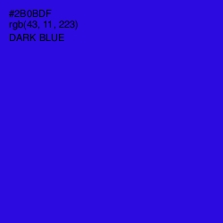 #2B0BDF - Dark Blue Color Image