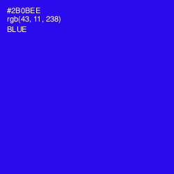 #2B0BEE - Blue Color Image