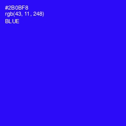 #2B0BF8 - Blue Color Image